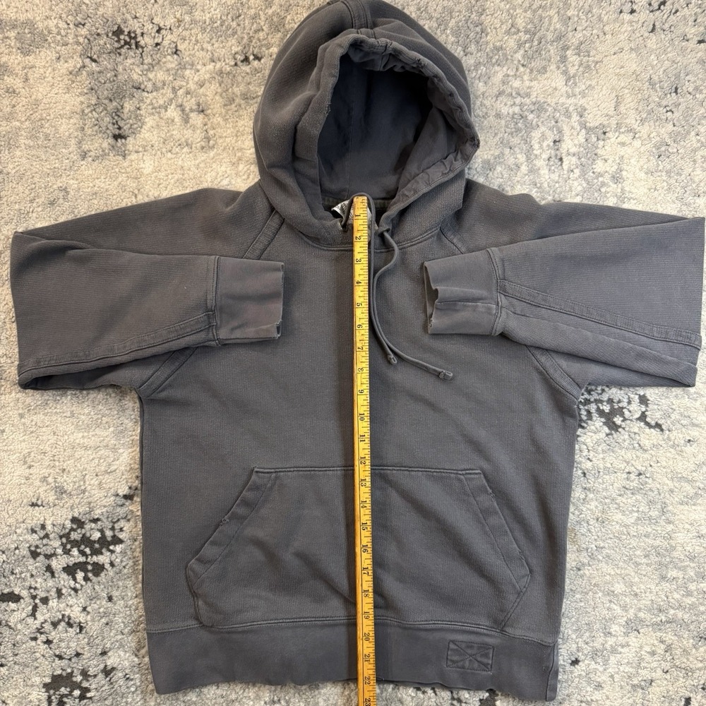 Y2K Old Navy LIVE Distressed Hoodie Size Medium Charcoal Gray - Picture 10 of 10